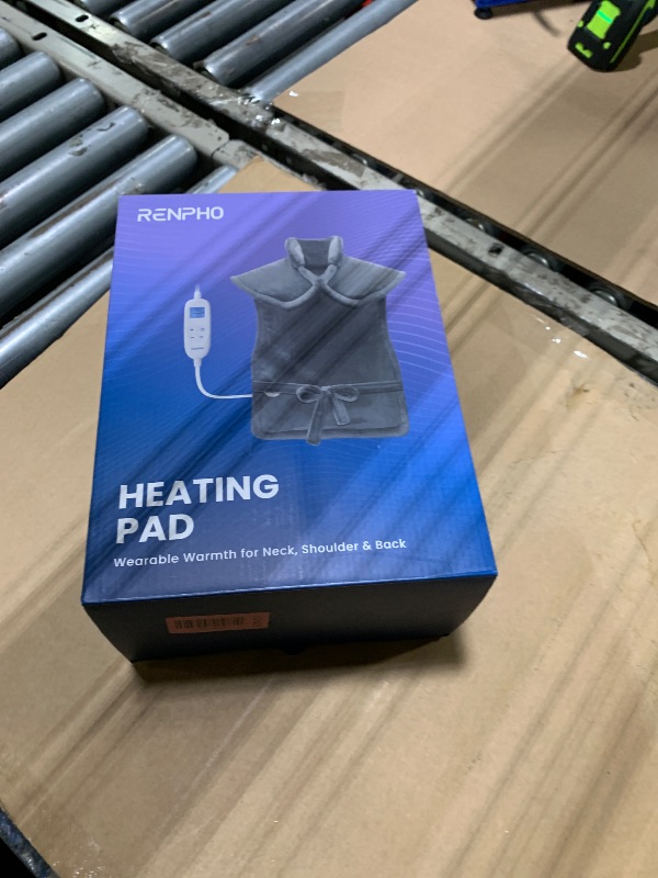 Photo 1 of ***BROKEN, SOLD FOR PARTS***  RENPHO King Size Heating Pad for Back, Birthday Gifts for Men Dad Him, FSA Eligible, 24"x37" XL Large Weighted Electric Heat Pad for Neck and Shoulder, ETL Certified, Gray