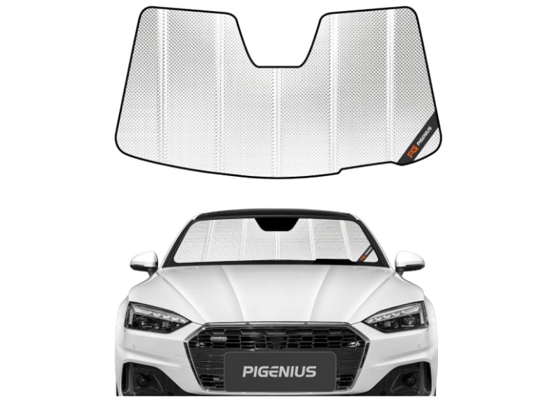 Photo 1 of ***SIMILAR IMAGEN*** Windshield Sun Shade for Audi A5 Quattro Coupe/Sportback/RS5/S5 2018-2025 with Heads up Display. Reflective Aluminum Film Front Window Sunshade - BLAZBLOCK