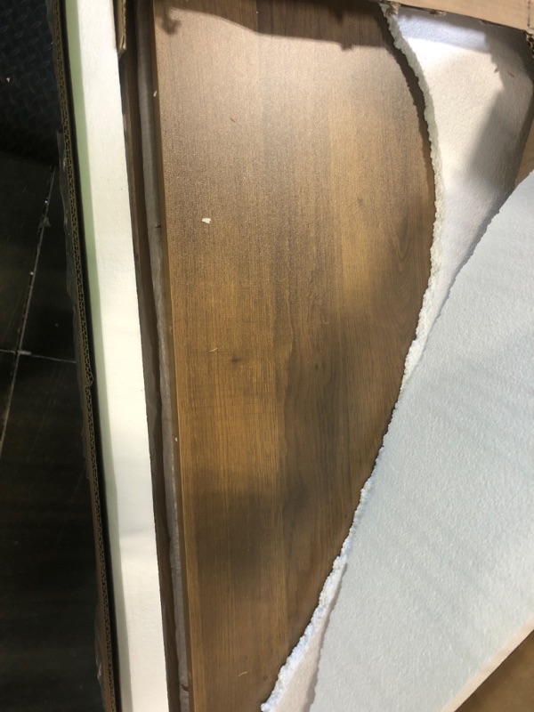 Photo 1 of ***ONLY FOR PARTS***GDFStudio Rectangle Extendable Dining Table for 6-8,63"-79" Large Kitchen Table, Aged Wood Finish, Robust Pedestal Base, Thick Edges, Farmhouse Extendable Space-Saving Furniture, Black+Brown (incomplete, missing hardware.)