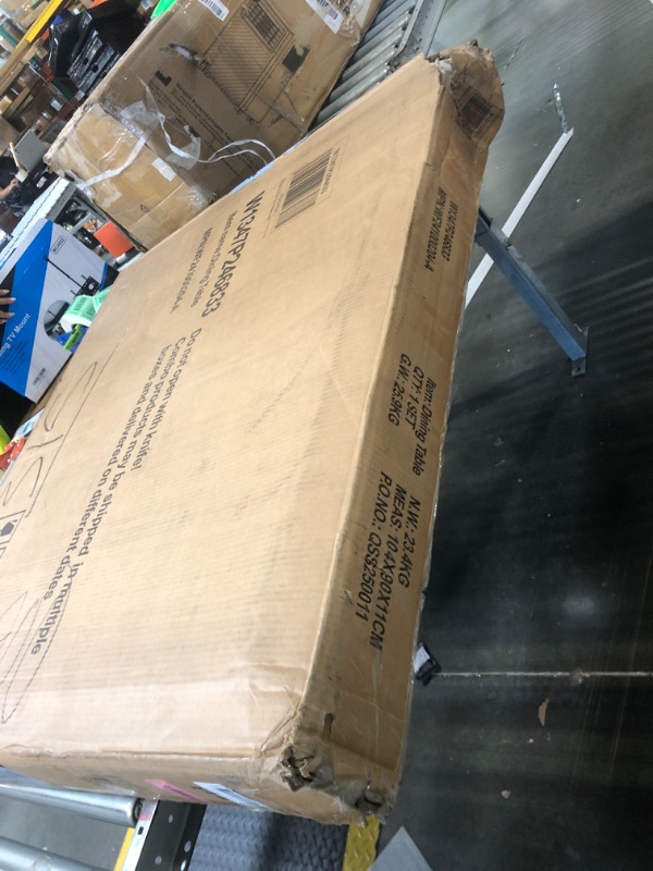 Photo 1 of ***ONLY FOR PARTS***GDFStudio Rectangle Extendable Dining Table for 6-8,63"-79" Large Kitchen Table, Aged Wood Finish, Robust Pedestal Base, Thick Edges, Farmhouse Extendable Space-Saving Furniture, Black+Brown (incomplete, missing hardware.)