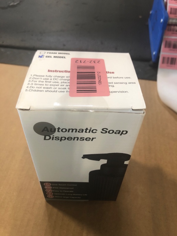 Photo 1 of ***BROKEN, SOLD FOR PARTS*** Phneems Automatic Soap Dispenser Liquid Hand Free Soap Dispenser Rechargeable Soap Dispenser Touchless Soap Dispenser Smart Electric Auto Dish Soap Dispenser for Bathroom, Kitchen, Commercia