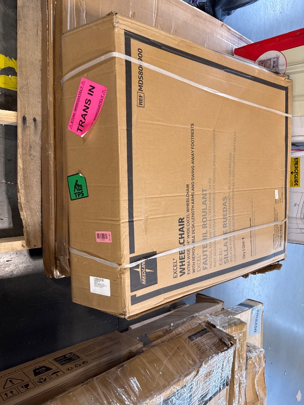 Photo 1 of ***FACTORY SEALED*** Medline Excel Extra-Wide Bariatric Wheelchair For Adults and Seniors with 24" Wide Seat, Supports up to 500 lbs