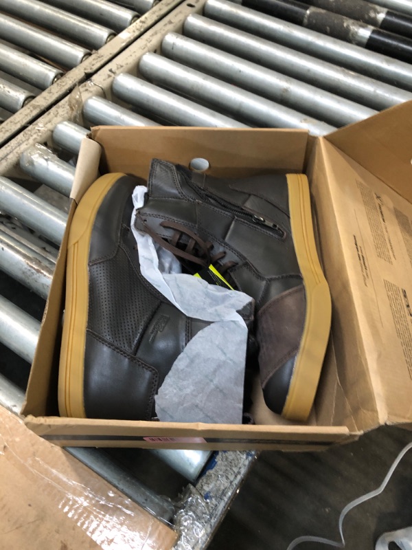 Photo 1 of SHIMA Blake Motorcycle Shoes for men - Leather, Breathable, Reinforced Street Riding Shoes with Side Zipper, Ankle Support, Anti-Slip Sole, Gear Pad (Brown, 12.5)