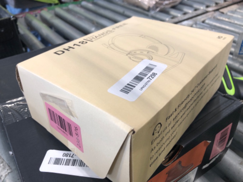 Photo 1 of ***BROKEN, SOLD FOR PARTS*** Mopchnic Wireless Headset with Noise Cancelling Microphone, On-Ear Bluetooth Headset with USB Dongle, Mute Function & Charging Base, Wireless Headphones for Work from Home and Call Center (Black)
