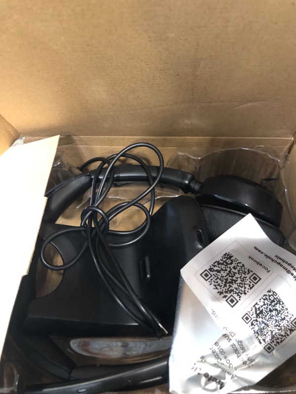 Photo 1 of ***BROKEN, SOLD FOR PARTS*** Mopchnic Wireless Headset with Noise Cancelling Microphone, On-Ear Bluetooth Headset with USB Dongle, Mute Function & Charging Base, Wireless Headphones for Work from Home and Call Center (Black)