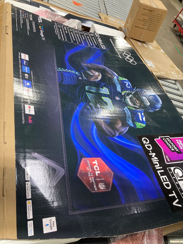 Photo 1 of ***NO RETURN****TCL 55 Inch Class QM6K Series | Mini LED QLED 4K HDR | 55QM6K, Latest Model | 120HZ-144HZ High Brightness Smart Google TV Dolby Atmos Onkyo Audio | Voice Remote Alexa Gaming Streaming Television
