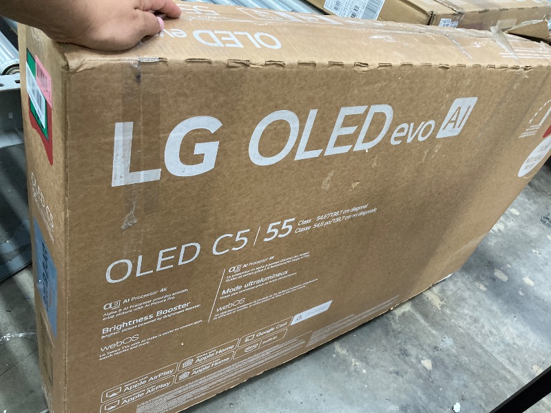 Photo 1 of ***NO RETURN**LG 55-Inch Class OLED evo AI 4K C5 Series Smart TV w/Dolby Atmos, Dolby Vision, HDR10, AI Super Upscaling 4K, Filmmaker Mode, Wow Orchestra, Alexa Built-in (OLED55C5PUA, 2025)