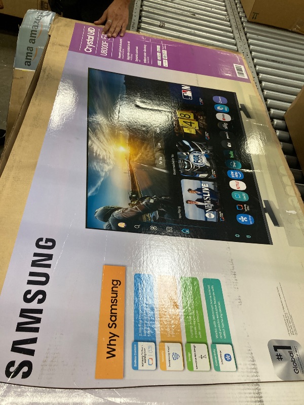 Photo 1 of ****NO RETURN**Samsung 55-Inch Class Crystal UHD U8000F 4K Smart TV (2025 Model) Endless Free Content, Processor, MetalStream Design, Knox Security, Compatible with Alexa