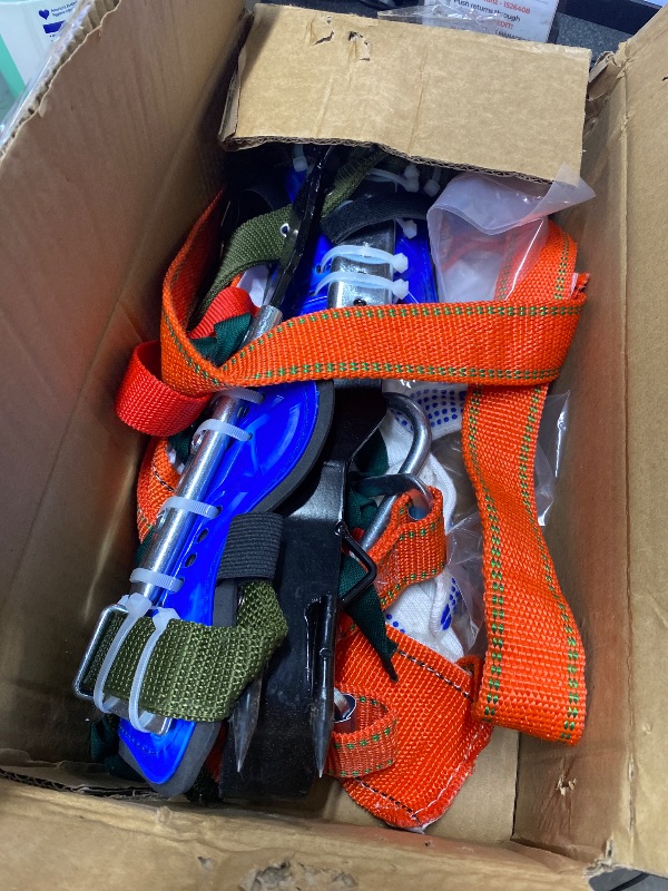 Photo 1 of *Dirty* Tree climbing equipment.Adjustable tree,climbing kits with safety belts.Climbing tools with footboards Forestry operation equipment suitable for rock climbing,tree trimming,hunting,and fruit picking