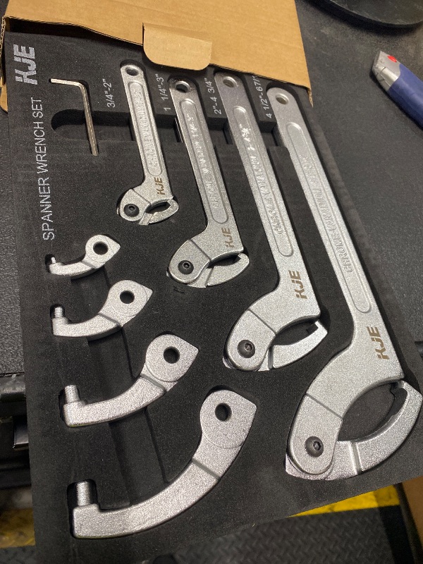 Photo 1 of *Scratches* KJE Adjustable Pin Spanner Nut Wrench Set