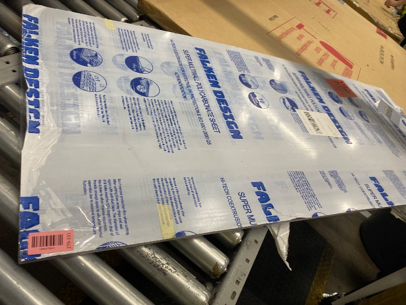 Photo 1 of *HEAVY* *Chipped* Falken Design Clear Polycarbonate Lexan Sheet - 24" x 60" x 3/8" – Durable, Impact-Resistant & UV-Protected Plastic Panel Perfect for Window Repairs, Greenhouses, DIY Projects, Outdoor Covers