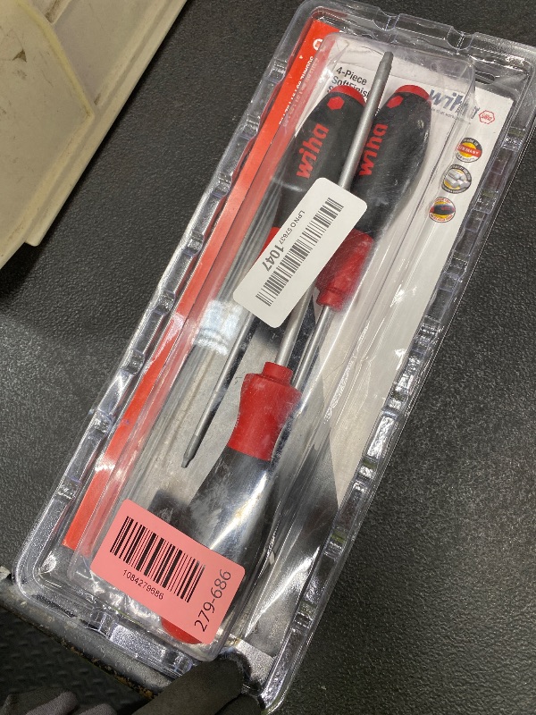 Photo 1 of *1 missing* Wiha 35894 SoftFinish Cushion Grip Drivers, Square Tip, 4 Piece Set, No. 0, 1, 2 and 3