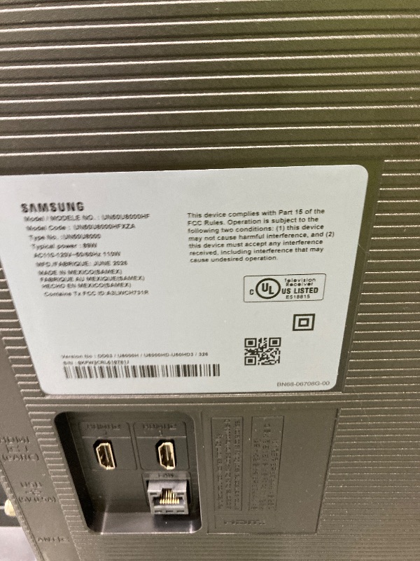 Photo 1 of ********NO  RETURNS ,NO REFUNDS /No connector cable, no packaging box********.Samsung 43-Inch Class Crystal UHD U8000F 4K Smart TV (2025 Model) Endless Free Content, Processor, MetalStream Design, Knox Security, Alexa Built-in