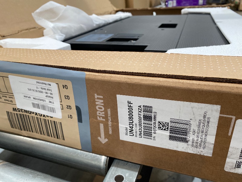Photo 1 of *****  NO RETURN**** NO REFUND****** MISSING  CABLE*******BROKEN SCREEN******* Samsung 43-Inch Class Crystal UHD U8000F 4K Smart TV (2025 Model) Endless Free Content, Processor, MetalStream Design, Knox Security, Alexa Built-in