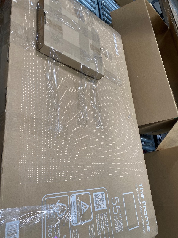 Photo 1 of ******* NO RETURN******* NO REFUND******BROKEN TV******* Samsung 55-Inch Class The Frame LS03F 4K QLED Smart TV (2025 Model) Slim Fit Wall Mount, Modern Frame Design, NQ4 AI Gen2 Processor, Art Mode, Artful Picture Quality, Samsung Vision AI, Alexa Built-