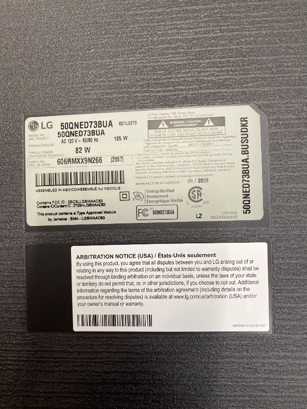 Photo 1 of ***** NO REFUND***** NO RETURN****** LG 50-Inch QNED AI 4K Smart TV