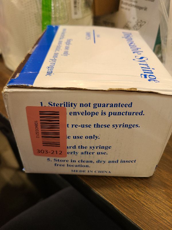Photo 1 of 100 Pack 1ml Syringes with Needle, 25 G 1 Inch Needle Lab Disposable Individually Sealed Packed, Syringes for Industrial Scientific Labs, Liquids Measuring and Dispensing