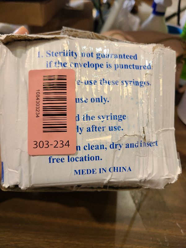 Photo 1 of 100 Pack 1ml Syringes with Needle, 25 G 1 Inch Needle Lab Disposable Individually Sealed Packed, Syringes for Industrial Scientific Labs, Liquids Measuring and Dispensing