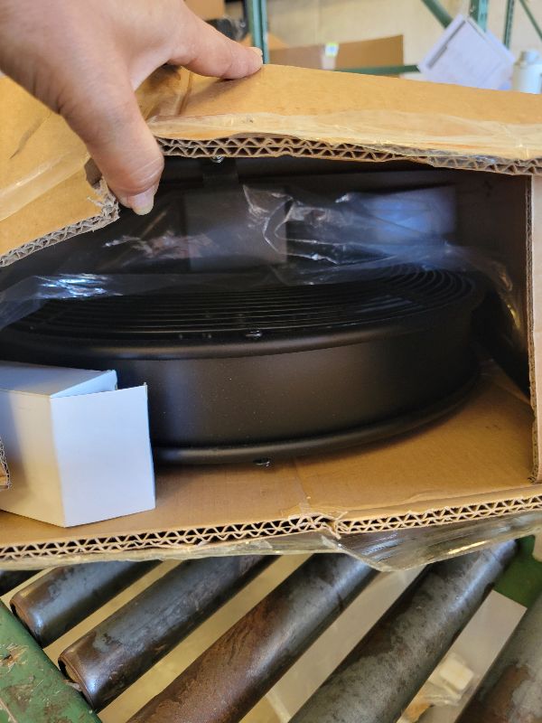 Photo 1 of 16" Battery Operated Floor Fan with Light Compatible with Milwaukee M18 18V Battery, Portable Fan with AC Adapter and USB Output, Metal High Velocity, Stepless Speed Cordless Fan for Jobsite Camping