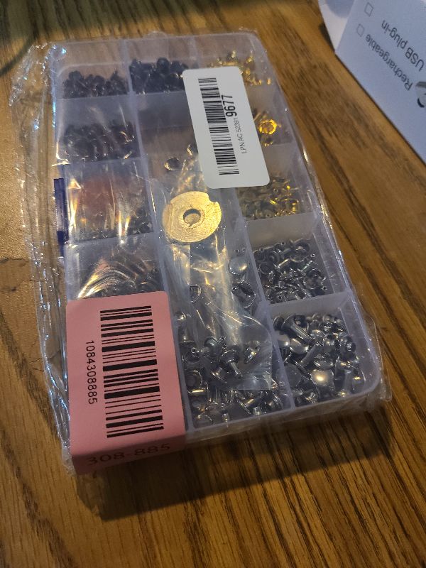 Photo 1 of 240 Sets Leather Rivets Kit, Double Cap Brass Rivets Leather Studs with 3PCS Setting Tools for Leather Repair and Crafts, 4 Colors and 3 Sizes