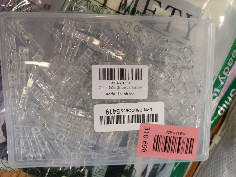 Photo 1 of 100 Pcs Mini Clear Photo Clips, Mini Clothespins Clip, Clothes Line Clips, Mini Transparent Plastic Clips