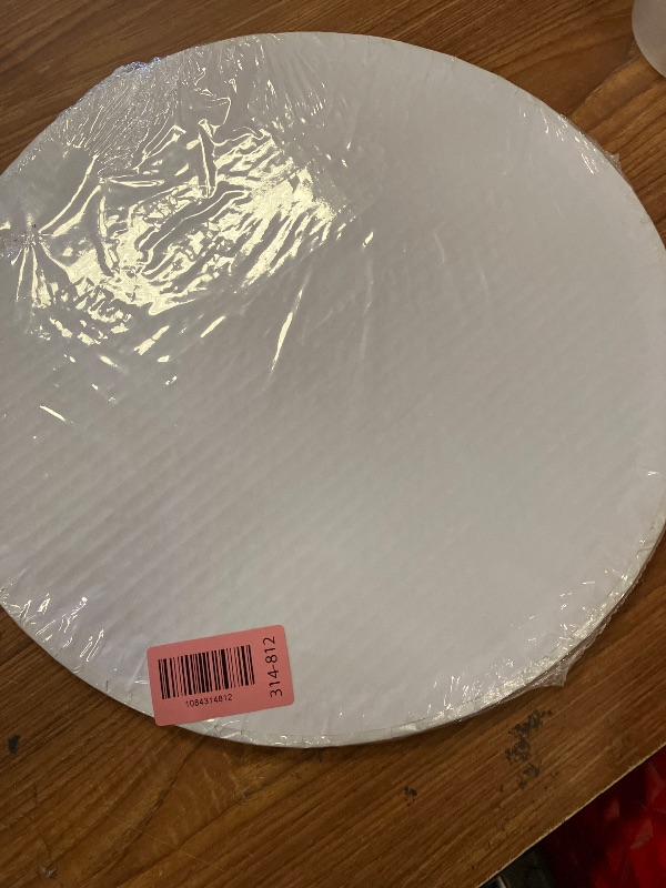Photo 1 of 14 Inch Cake Drum, Cake Boards 14 Inch Round, 1/4" White 8in 10in 12in 14in Cake Drums Cardboard Base Board Circles for Pizza Wedding, 2 Pack