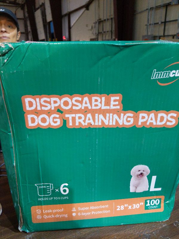 Photo 1 of 100 Count Large Dog & Cat Puppy Pee Pads - 28"x30" Absorbent Potty Training Pads | Leakproof Quick-Dry Disposable Pet Pads for Puppies, Dogs & Cats | Indoor, Outdoor, Litter Box, Housebreaking Use