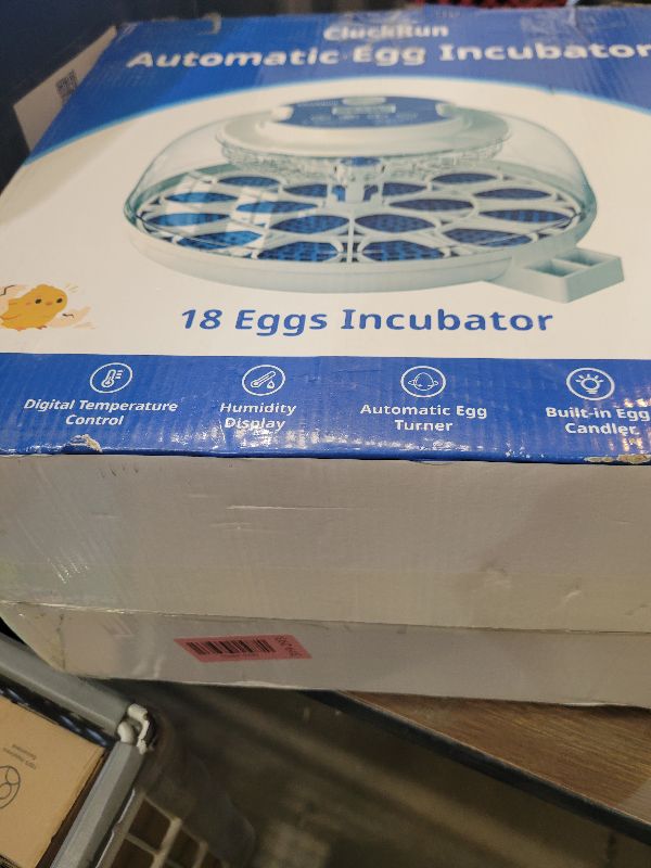 Photo 1 of 18 Egg Incubators for Hatching Eggs, Incubation Day Display, 2 Egg Trays, Automatic Egg Turning, Built-in Egg Candler, Auto Refill, Adjustable Air Vent, for Chicken, Quail, Duck, Turkey & Goose Eggs
