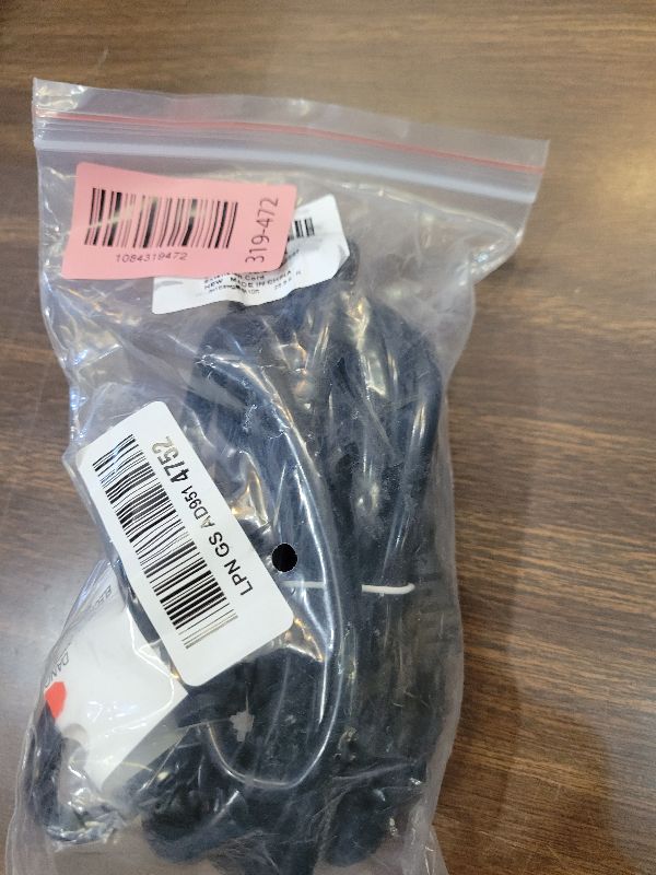 Photo 1 of 16/3 10 FT Outdoor Extension Cord Waterproof, Weatherproof & Flame Retardant Black 3 Prong Power Cord Outside for Lawn & Garden, 13 Amps 1625 Watts 125 VAC 16AWG SJTW, ETL Listed