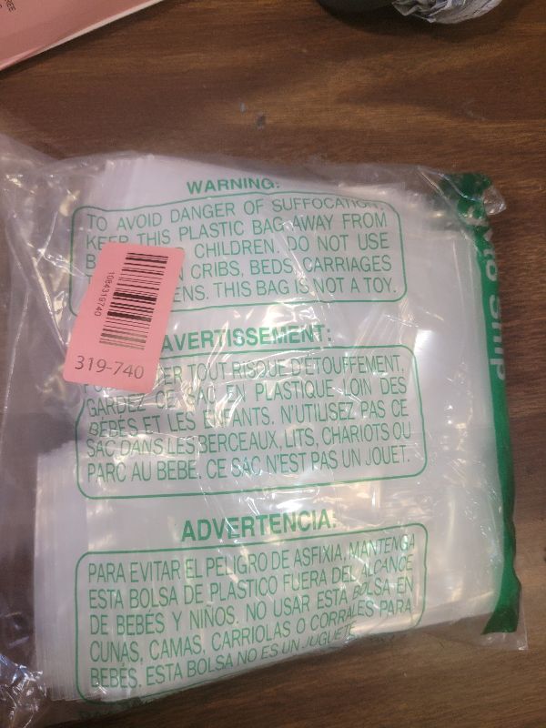 Photo 1 of 200 Count - 3x4 (4 Mil Heavy Duty) Thick Clear Reclosable Zip Poly Bags