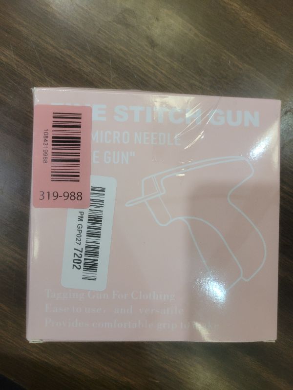 Photo 1 of 2026 New Stitch Gun for Clothes, Handheld Quick Clothing Fixer Sewing Kit with 1000 Black & 1000 White Fasteners, 6 Replacement Needles, Pink