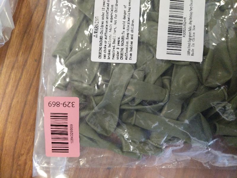 Photo 1 of 100pcs Small Sage Green Balloons 5 Inch, Mini Matte Olive Green Latex Balloons Filler for Boho Wedding, Safari Jungle Baby Shower, Woodland Birthday Party Decorations