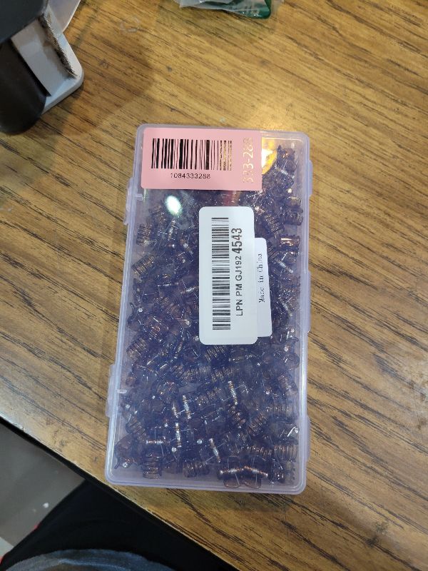 Photo 1 of 100 Pack 1cm Mini Hair Claw Clips - tiny hair clips - Plastic Mini Hairpins for Women, Girls (Brown)