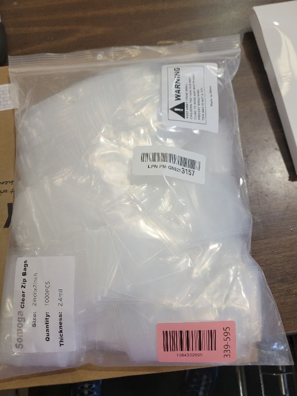 Photo 1 of 1000PCS 2"x2" Small Plastic Bags 2.5 Mil Clear Zip Resealable Lock Baggies Thick For Packaging Pill Jewelry Bag Durable