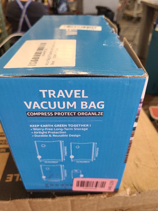 Photo 1 of 15 Packs Vacuum Bags for Travel with Rechargeable Pump, 3 Sizes Vacuum Seal Bags for Clothing, Compression Vacuum Travel Bags for Luggage, Vacuum Packing Bags for Closet Organization