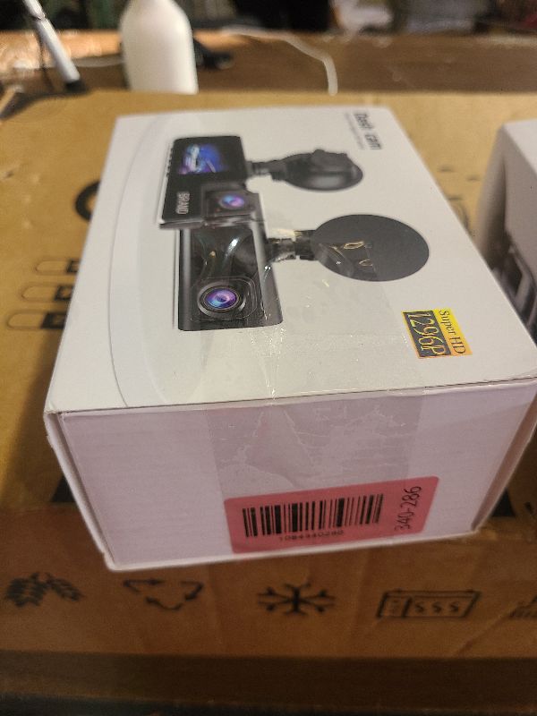 Photo 1 of 1080P Dual Dash Camera for Car Front and Inside Dashcam Car Security Video Recorder,170°Wide Angle Vehicle Cam,WDR,G-Sensor,2’’ IPS Screen,Loop Recording,Night Vision (Dual Dash Cam with 32G Card)