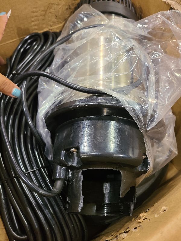 View 3 of 15000 GPH Pond Fountain Aerator-110V Fully Automatic 750W (1HP) Fountain and Pond Aerator. Pond Fountain with 100 ft Power Cord. (Stainless Steel)