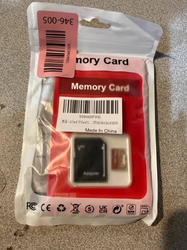 Photo 1 of 2 Pack TF Card 32GB with Adapter, High Speed Memory Card, UHS-I C10 A1 Memory TF Card for Tablet/Mobile Phone/Camera/Car Audio/Game Console (TF162 Red Gold 32GB)