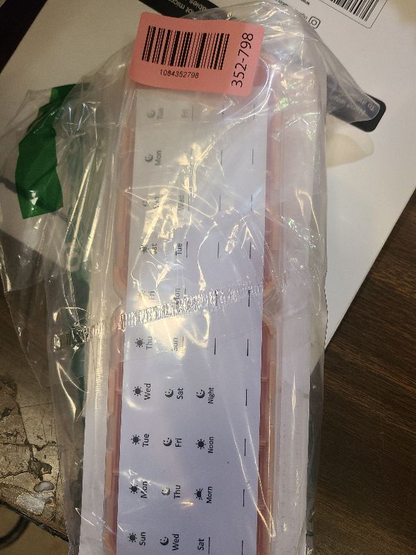 Photo 1 of 14 GRIDS Travel Pill Organizer Box with Labels - Travel Medicine Case Kit - Pocket Daily Pharmacy Container - Travel Medication Holder Dispenser for Fish Oil Vitamin Supplement Storage - Pink