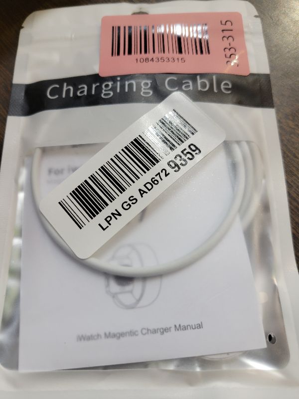 Photo 1 of ???? ???????? for Apple Watch Charger Magnetic Fast Charging Cable [Portable] Magnetic Wireless Charging Compatible with iWatch Series Ultra/SE/11/10/9/8/7/6/5/4/-[3.3FT] WhiteBIN 10-KV-80
