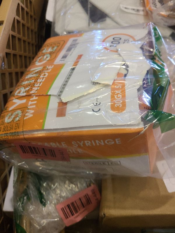Photo 1 of 100 Pack 1ml Syringes with Needle-30Ga 5/16 Inch, Individually Sealed Packaging
