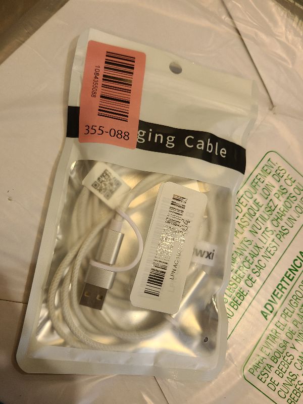 Photo 1 of 1Pack Multi Charging Cable Cord for Travel Essentials,Apple Watch Charger,iPhone Charger,[3-in-2] Type C/Lightning Cable Portable Designed for iWatch,iPhone 17-8,Galaxy S26-21,AirPods,iPad-1.5M White