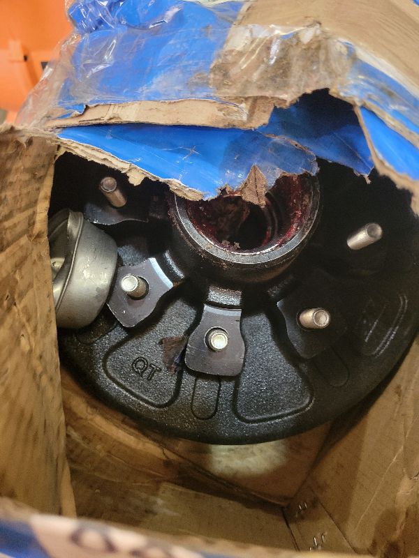 View 2 of 12"x 2" Trailer Brake Drum Kit 8 on 6.5" Replacement for 7000LBS Axle Hub Heavy Duty 8 Bolt Trailer Brake Hub Drum Assembly with 1/2"-20 Stud 25580, 14125A Drums 008-219-04-22004K