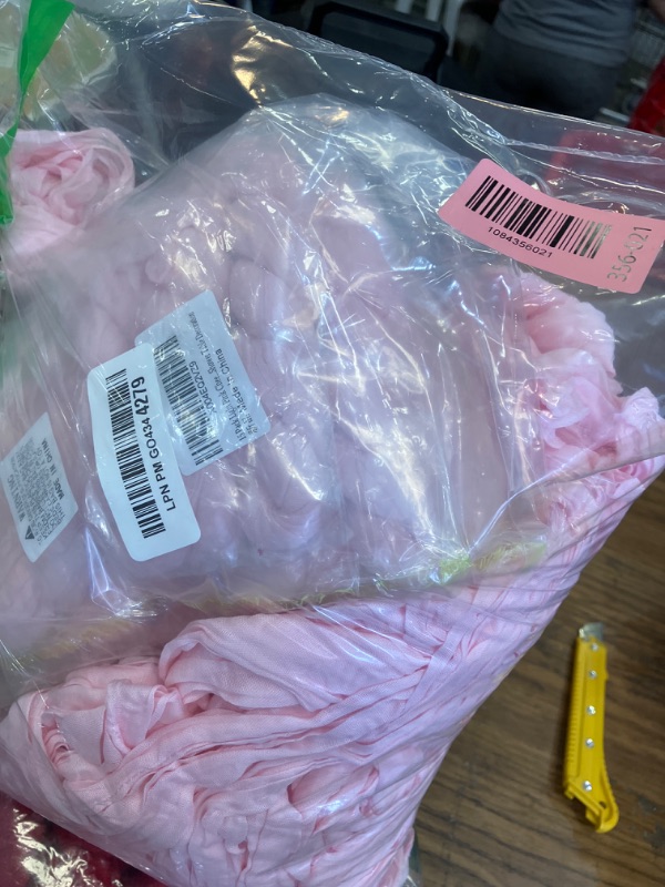 Photo 1 of 15 Pack Light Pink Cheesecloth Table Runner 17 x 108 inch Cheese Cloth Table Runners 9ft Pink Table Runner Rustic Romantic Sheer Gauze Runner for Wedding Party Baby Shower Table Decoration