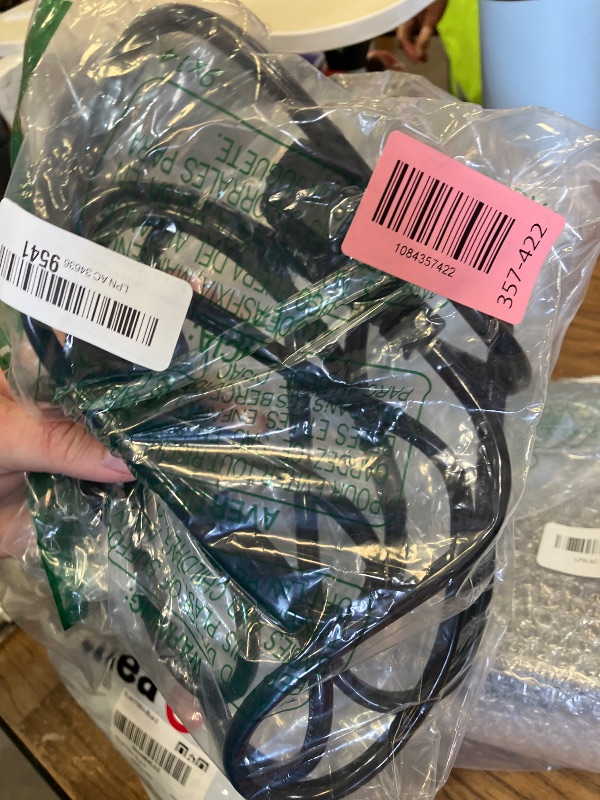 Photo 1 of 16/3 10 FT Outdoor Extension Cord Waterproof, Weatherproof & Flame Retardant Black 3 Prong Power Cord Outside for Lawn & Garden, 13 Amps 1625 Watts 125 VAC 16AWG SJTW, ETL Listed