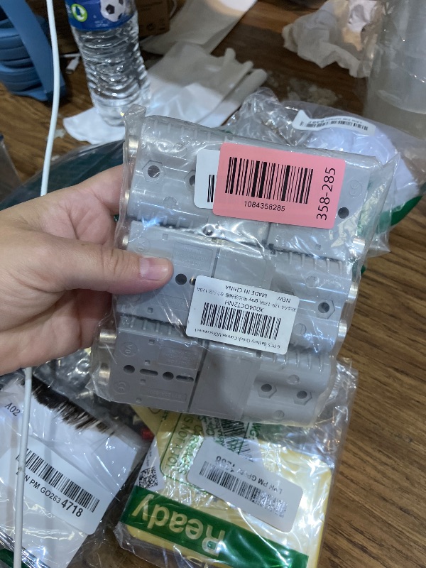 Photo 1 of 120A-600V Battery Quick Connect/Disconnect with 2/4/6 AWG, 6PCS Jumper Cable Plug Connector, Compatible with Anderson Connector for Rescue Winch, Motor Recovery, Winch Trailer, Traction System(Gray)