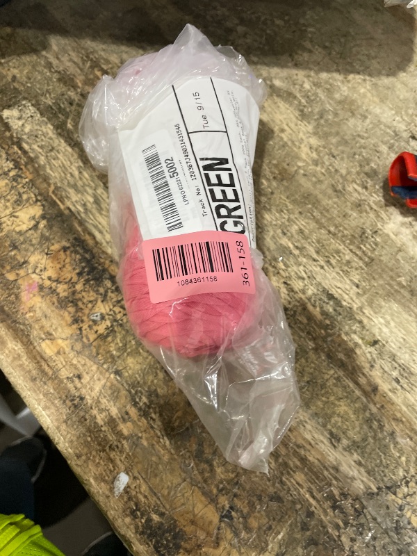 View 2 of 100% Elastic T-Shirt Yarn 2 Pack 200g Each, 95% Polyester 5% Spandex Chunky Knitting Yarn for Crochet Bags & DIY Projects, Stretchable Soft Fabric Yarn for Beginners (Peach Pink-41)