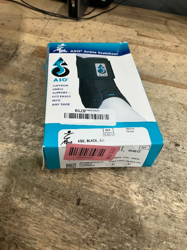 View 2 of (small) Med Spec ASO Ankle Stabilizer Brace - Black, S
