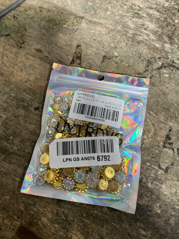 View 2 of 100pcs Crystal AB Gems Sew on Rhinestones with Gold Claw Mixed 8mm 10mm 12mm 14mm Flower Claw Rhinestones for Jewelry Crafts, Clothes, Shoes, Costume, Garment Accessories (02 Crystal AB)