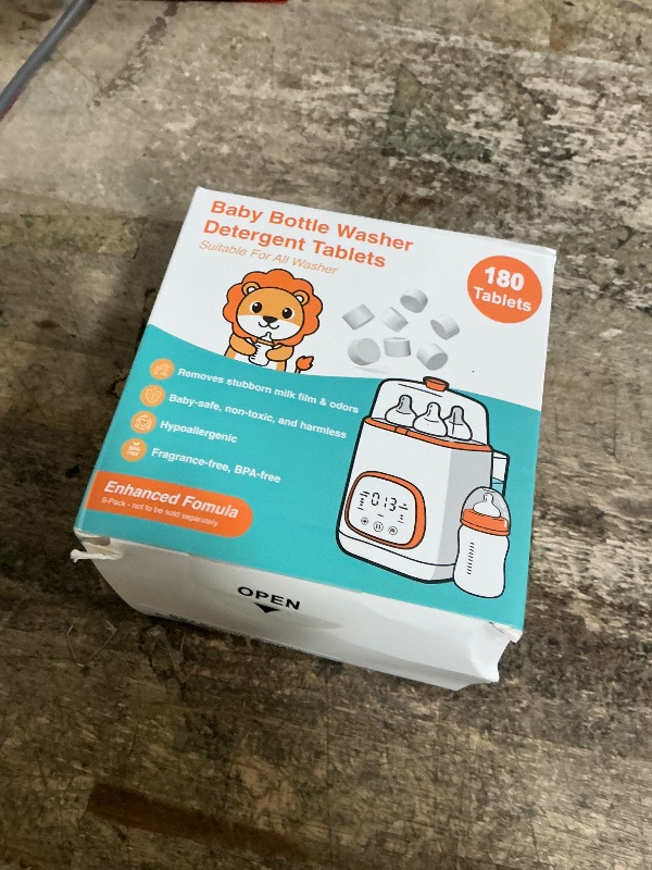 View 2 of 180PCS Bottle Washer Tablets, Plant-Based Detergent Tablets Compatible with Baby Brezza, Momcozy, Grownsy, Papablic and All Baby Bottle Washers, Removes Milk Residue & Odor from Bottles & Pump Parts